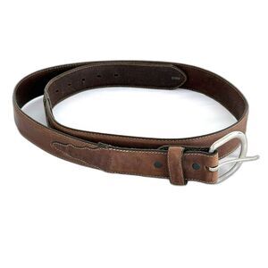 WESTERN Belt Silver Creek Classic Sz 46 x 1 3/8 Brown Cowhide Leather 53709
